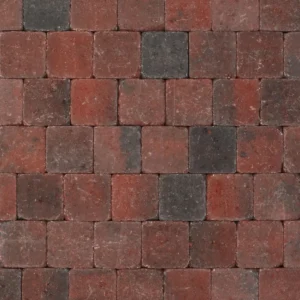 Tambour 10x10x6cm rood/zwart