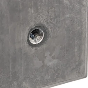 Betonpoer 18x18x50cm Antraciet, M20 huls