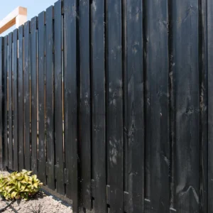 Tuinscherm Breukelen (19+2) Vuren Zwart gespoten 130x180cm