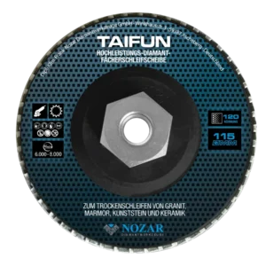 Taifun Diamant Lamellenschijf D115/M14 K120 Zwart