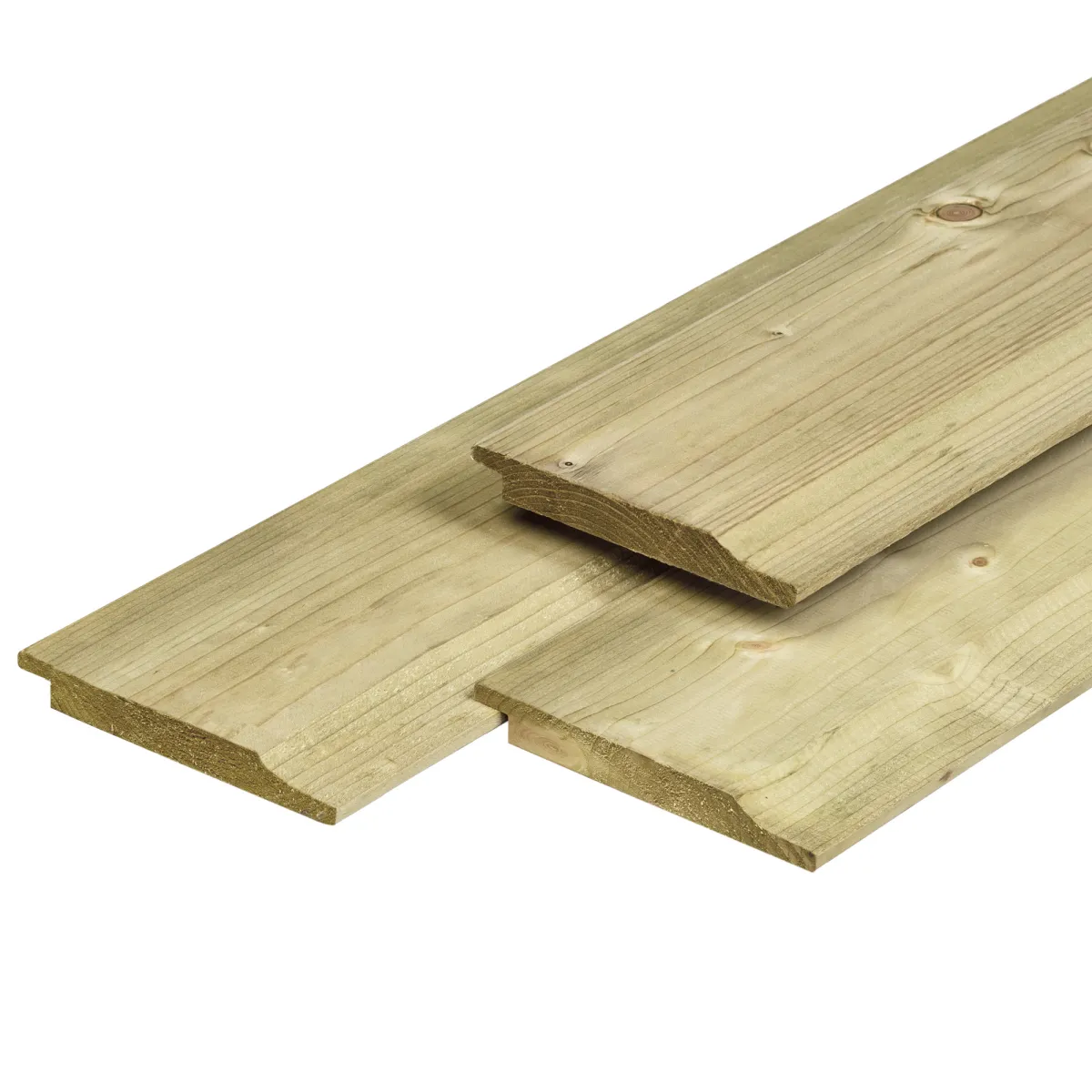 NE vuren rabatdeel overhangend 1.9x14.5x420cm geschaafd Groen Geïmpregneerd