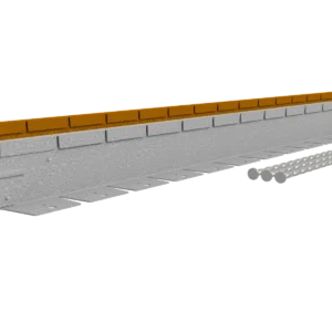 Flexline Borderrand Cortenstaal 7,5cm lengte 220cm incl. 3 grondpennen en verbindingsplaat