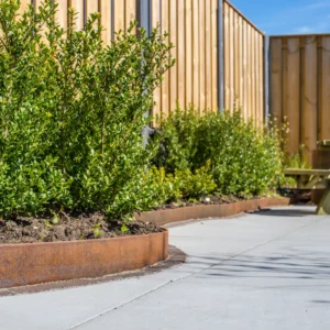 Flexline Borderrand Cortenstaal 10cm lengte 220cm incl. 3 grondpennen en verbindingsplaat