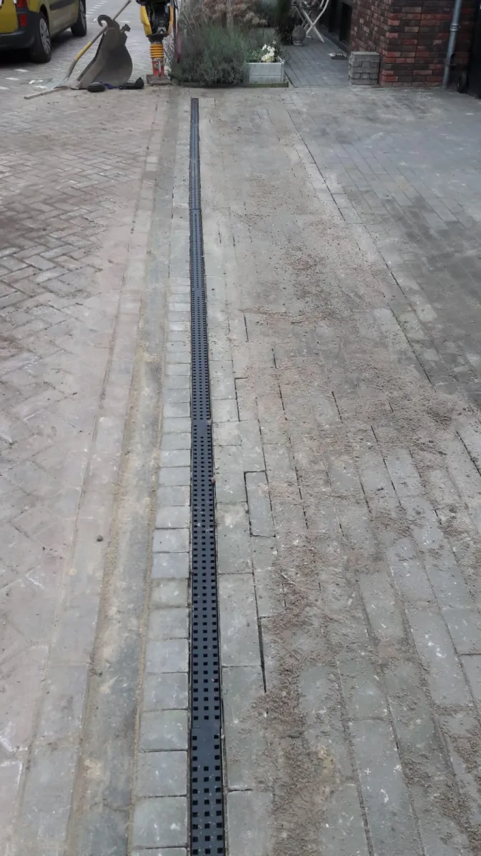 Hydroblob Lijnafwatering Infiltratiesysteem Set D45 Slimline Grafiet Rooster