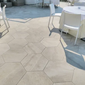 Staptegel Hexagons Cappuccino Ø60x52x2cm