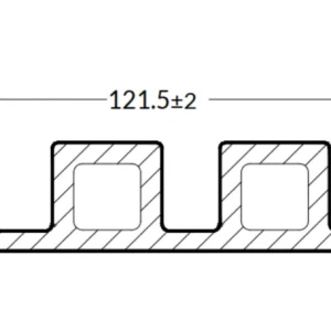 WPC Gardenwall Teak 2,5x12,1x300cm