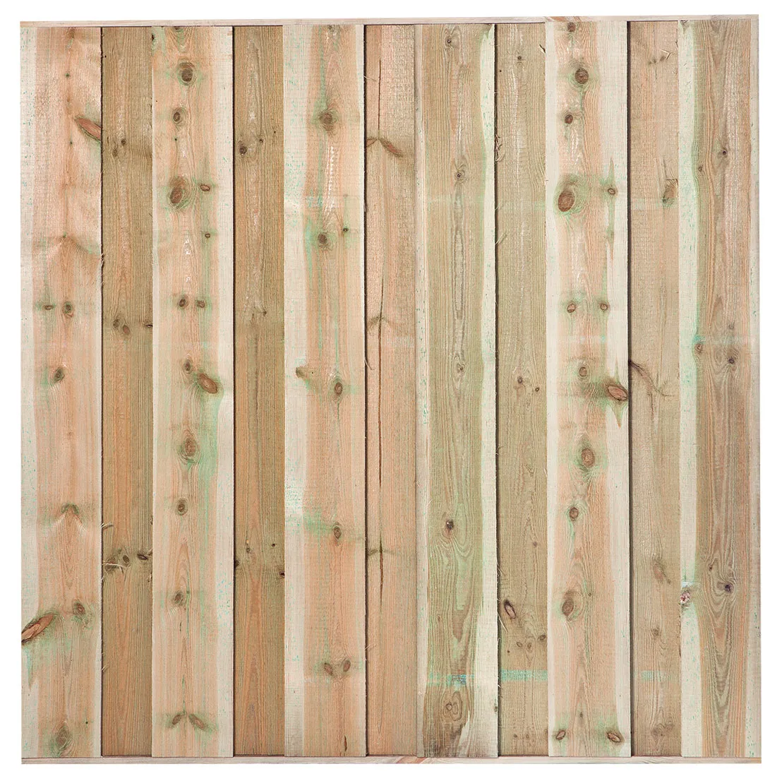 Tuinscherm Venlo 11-planks 18x200mm 180x180 Groen Geïmpregneerd RVS Geschroefd