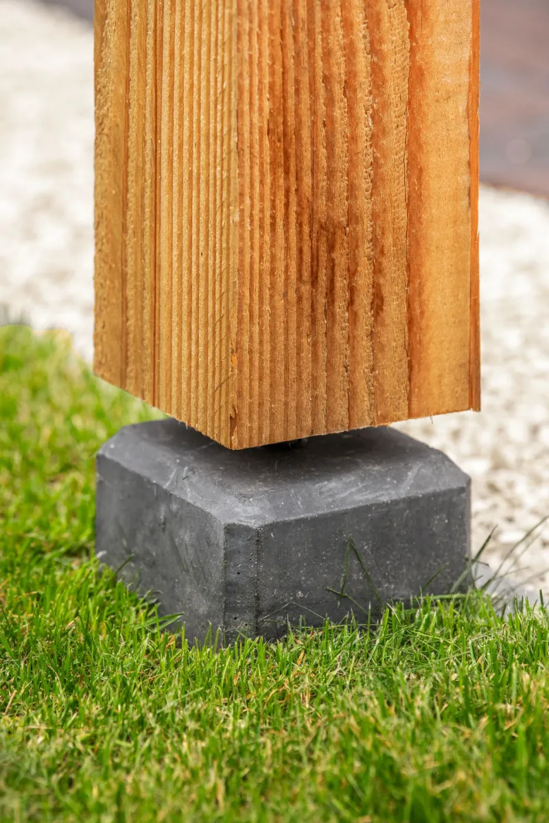 Betonpoer 15x15/18x18x50cm Antraciet, M16 huls - Afbeelding 2