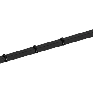 Hillfence Metalen Hoekpaal Met Aansluiting en Afdekkap Zwart 160x6x6 cm