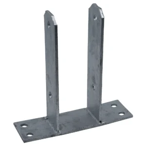 U-pergolasteun op plaat 71mm Verzinkt