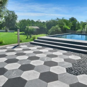 Staptegel Hexagons Grigioni Ø60x52x2cm