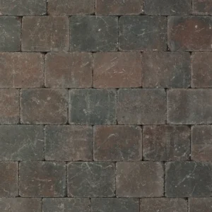 Trommelsteen 15x20x6cm bruin/zwart genuanceerd