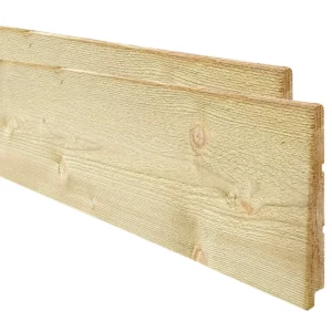 NE Rabat Zweeds 1,5/3x19,5x400cm 1 Zijde Geschaafd 1 Zijde Fijnbezaagd Groen Geïmpregneerd