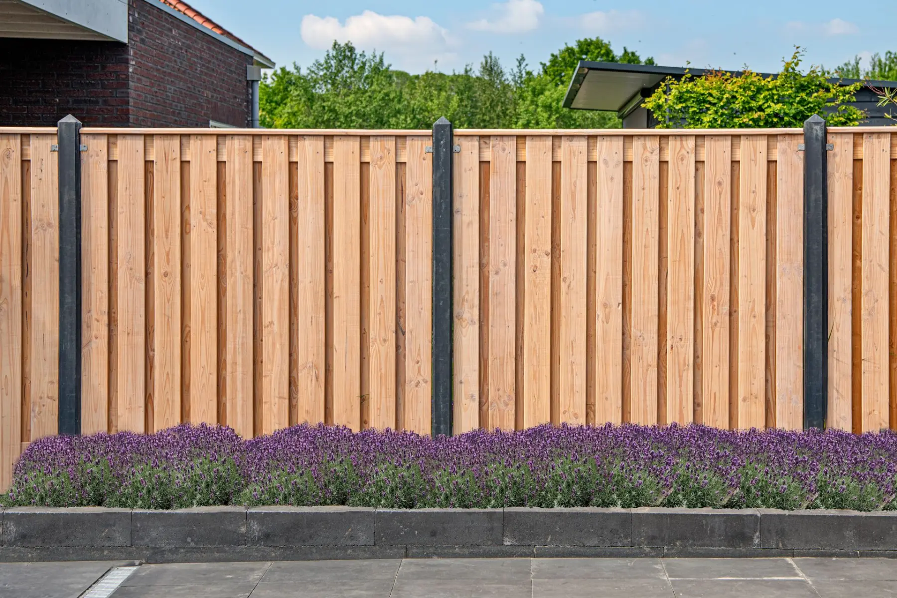 Tuinscherm Breukelen (19+2) Douglas Geschaafd 180x180cm - Afbeelding 3