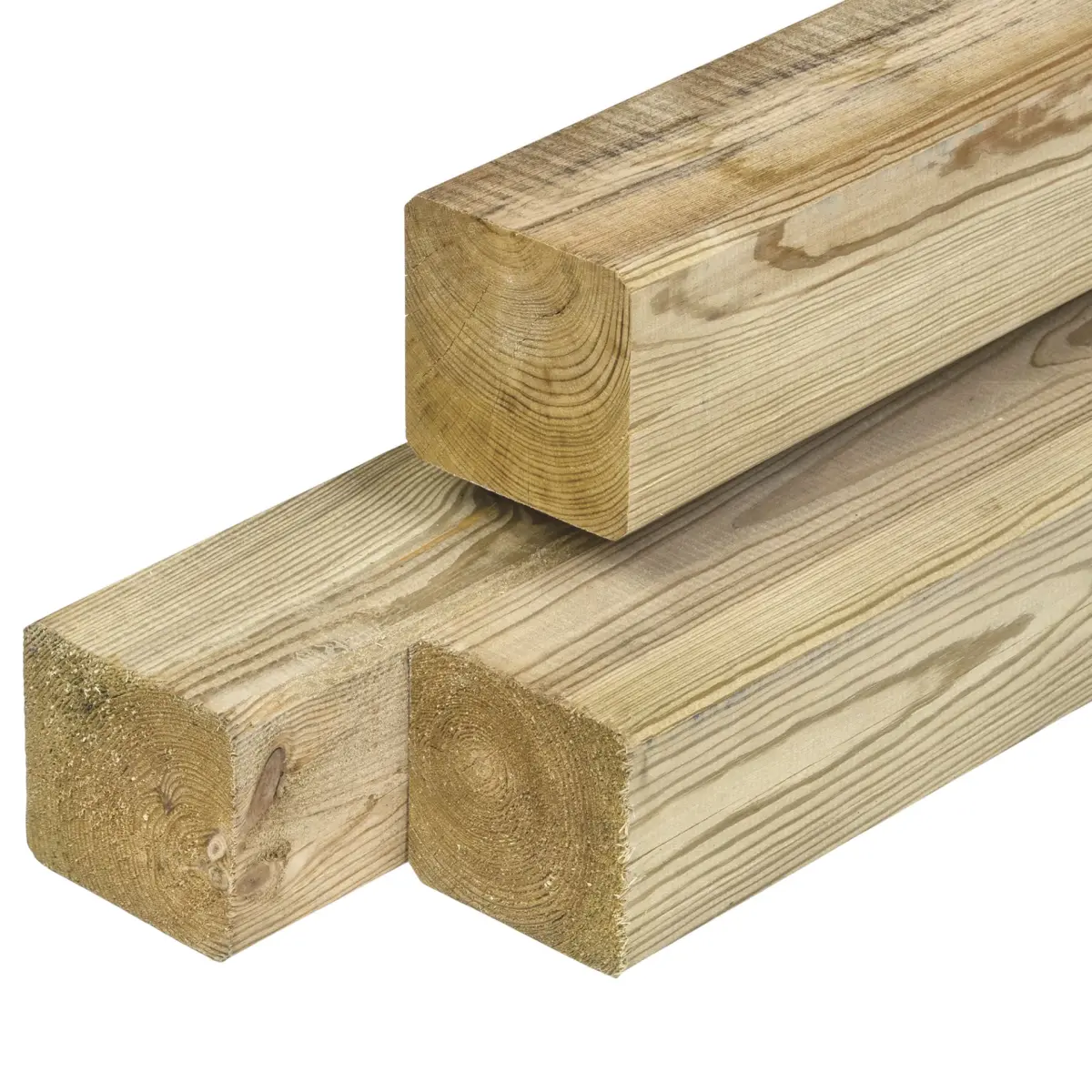 Paal Grenen Groen geimpregneerd Geschaafd 8,8x8,8x300cm