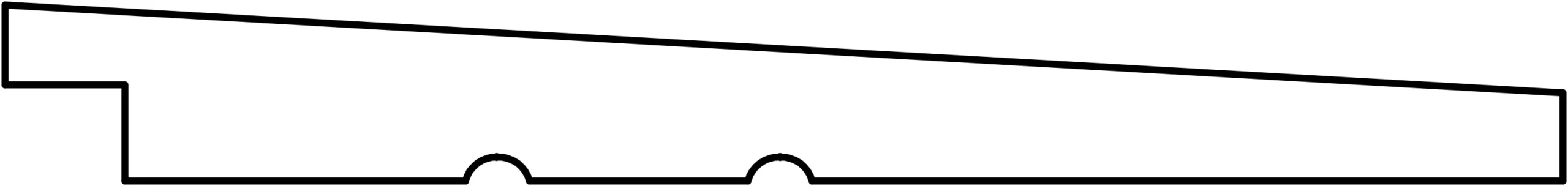 Zweeds Rabat NE Vuren 1,1/2,2x19,5x300cm Zwart 2x Gespoten