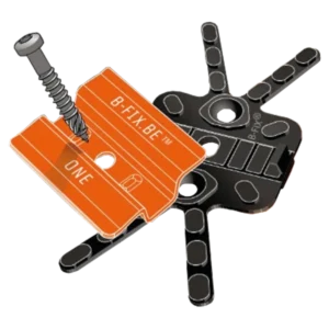 B-Fix Air zwart HDPE (42,6x87mm dikte 5mm) 100 stuks