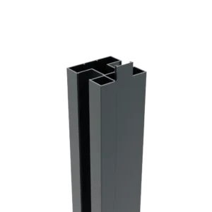 Aluminium H-paal Boston 75x75x3000mm + afwerkingsprofiel 4x24x3000mm